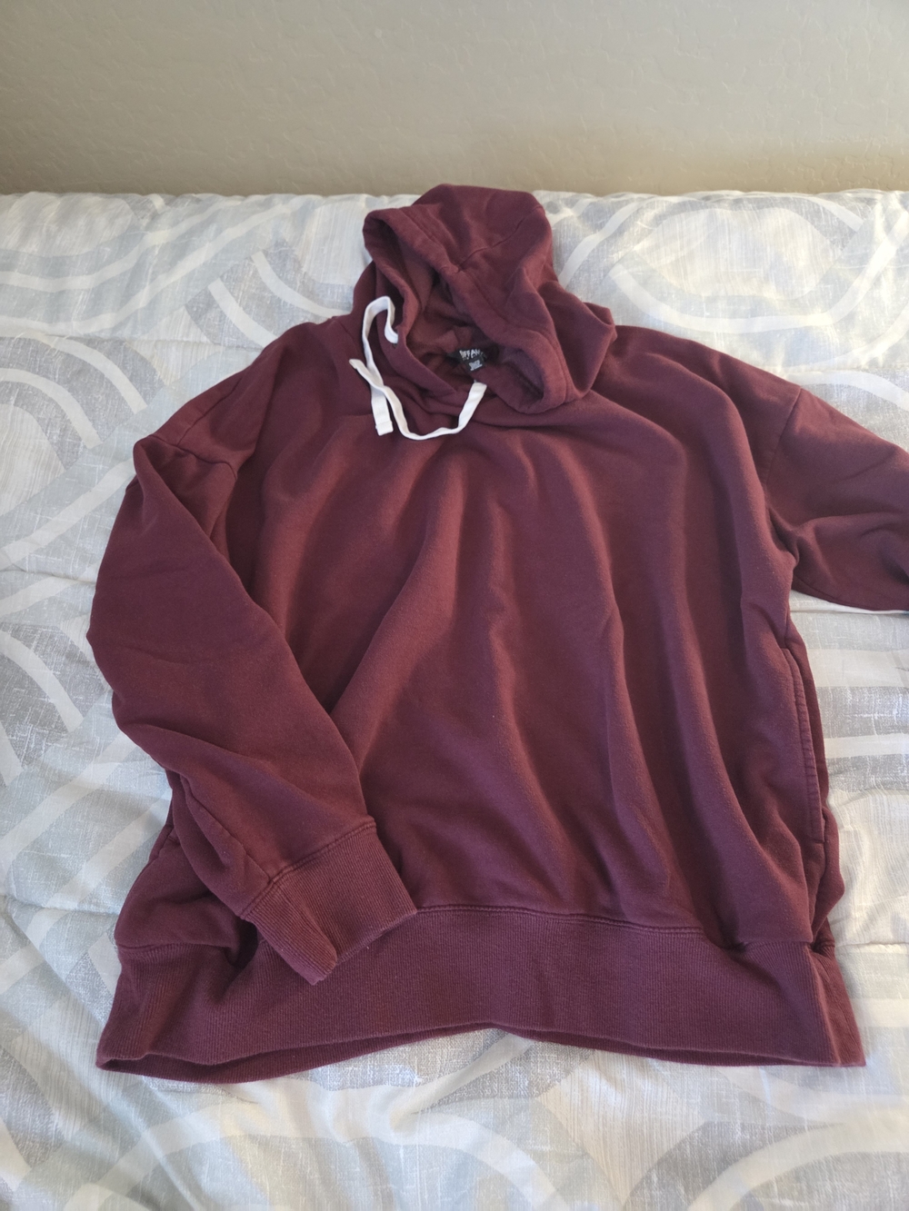 Buffalo David Bitton Burgundy Hoodie with White Drawcords
